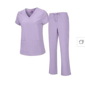 Medical Nursing Natural Uniforms Women's Cool Stretch V-Neck Top and Cargo Pant